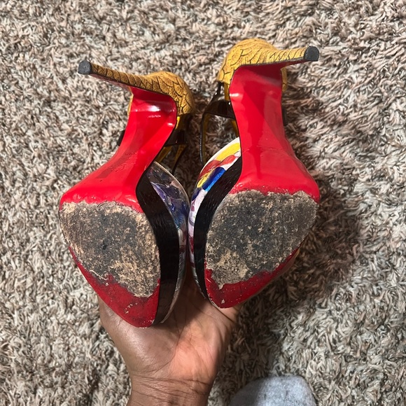 Christian Louboutin Multicolor Artistic Heels - Picture 7 of 9